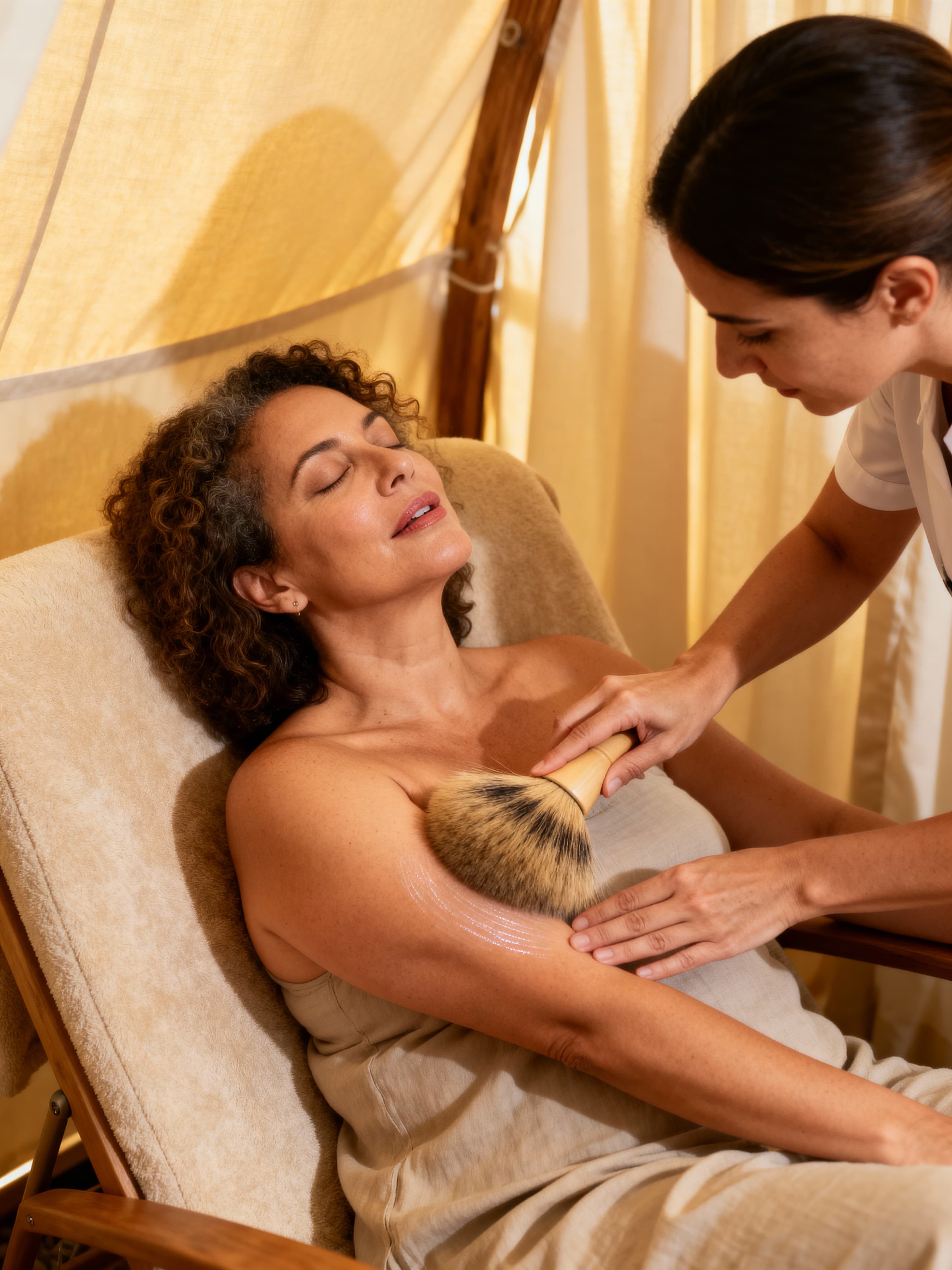 Massage therapy session